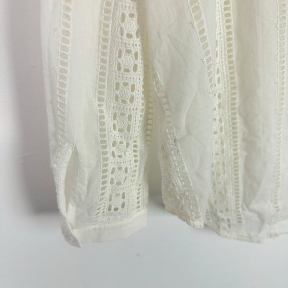 Veronica Beard Cruz Eyelet One Shoulder Top Ivory White Size 4 EUC - Picture 14 of 14